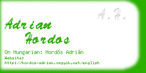 adrian hordos business card