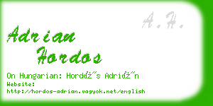 adrian hordos business card